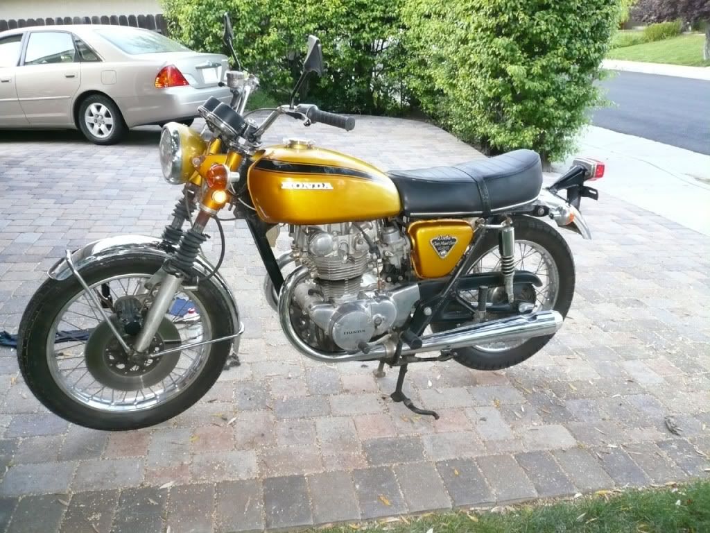 New 1971 K4, in candy Gold Honda Twins